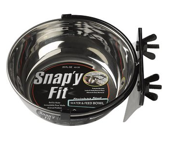 MidWest Stainless Steel Snap'y Fit Water & Feed Bowl
