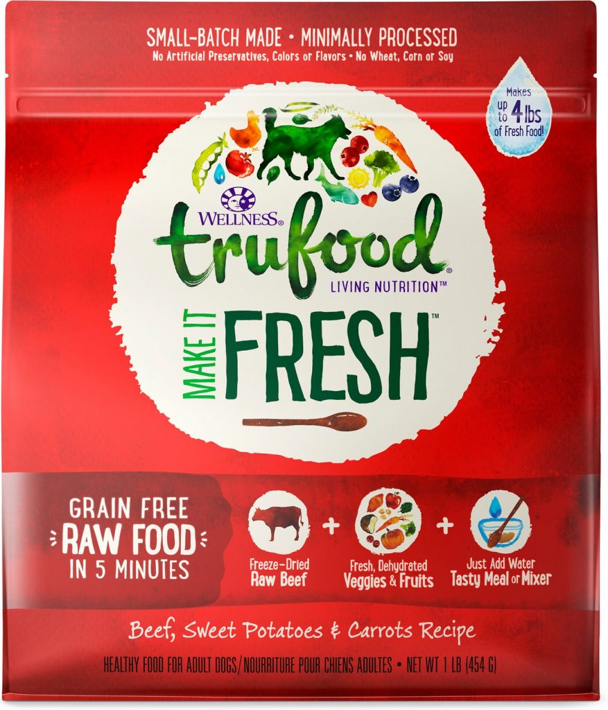Wellness TruFood Make it Fresh Beef, Sweet Potatoes & Carrots Recipe Raw Freeze Dried Dog Food